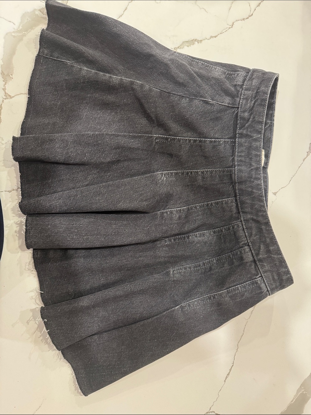 Harper Dark Gray Pleated Skater Skirt